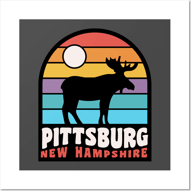 Pittsburg New Hampshire Moose Badge Wall Art by PodDesignShop